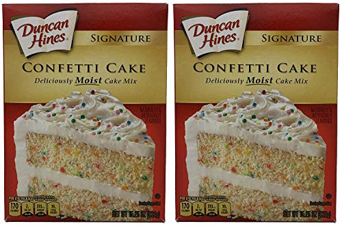 Duncan Hines Signature Confetti Cake Mix 1525 Ounce  2 Pack