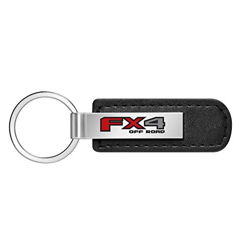 iPick Image - Ford Black Leather Strap Key Chain - F-150 FX4 Off Road