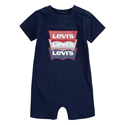 Levis Baby Boys Short Sleeve Romper Navy 18M
