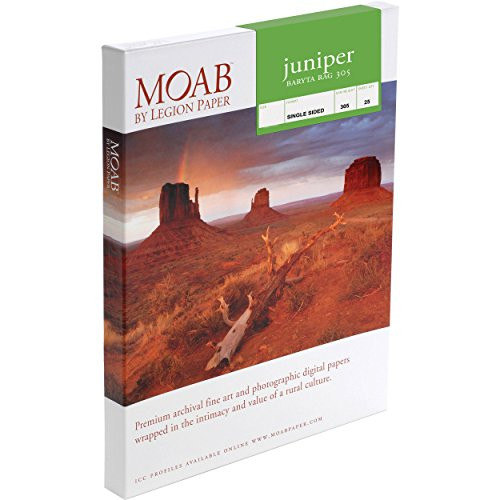 Moab Juniper Baryta Rag 305gsm Paper 85x11  25 sheets