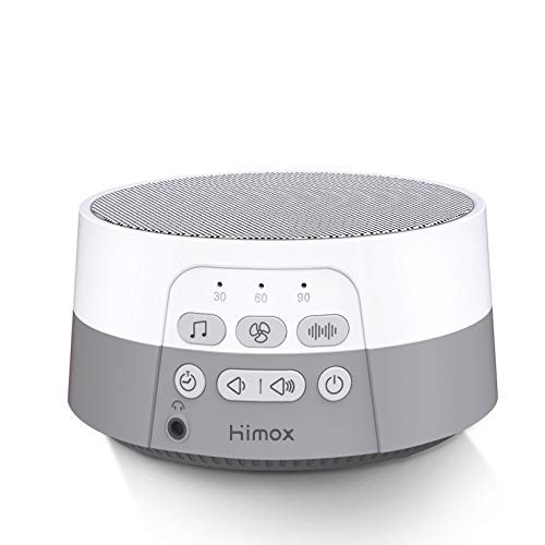 HIMOX White Noise Machine Baby Sleep Sound Machine with 24 Soothing Nature Sounds for Sleeping  Relaxation Portable Sleeping Therapy for Baby Kids Porter of Natures VoiceGreyWhite