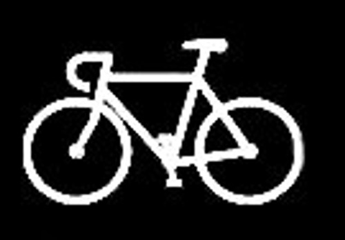 LLI Bicycle Decal Vinyl Sticker  Cars Trucks Vans Walls Laptop  White  55 x 33 in  LLI778