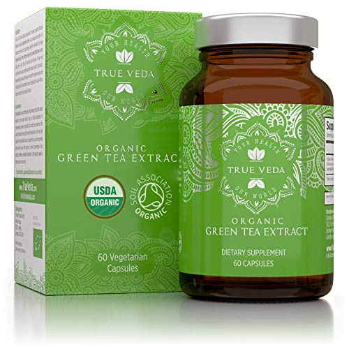 Organic Green Tea Extract Capsules  USDA Organic Certified  60 Green Tea Pills  EGCG Green Tea Extract  Green Tea Fat Burner  Promote Natural Weight Loss Supplement  Metabolism Booster