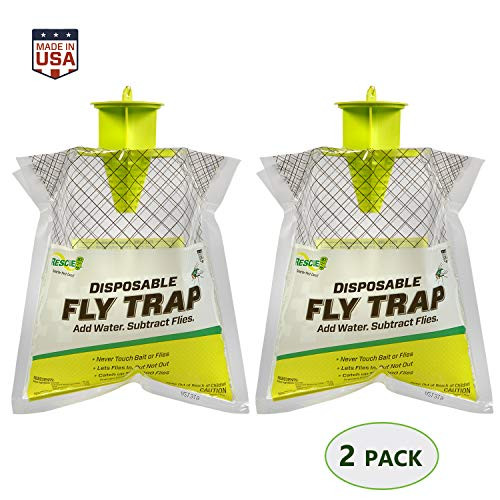 RESCUE! Outdoor Disposable Hanging Fly Trap  2 Pack