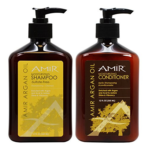 Amir Argan Oil Moisturizing Shampoo  Conditioner 12oz DUO