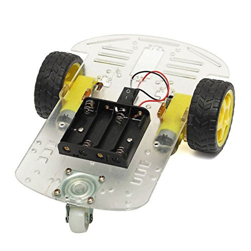 DIY Programmable 2WD Smart Robot Car Chassis Kit with Motor Speed Encoder for Kids to Learn Arduino Coding Robotics and Electronics