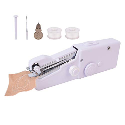 Bleiou Handheld Sewing Machine Mini Portable Handy Cordless Electric Sewing Machine Quick Stitch for Fabric Kids Cloth HomeTravel Working Bleiou Handheld Sewing Machine Mini Portable Handy Cordless Electric Sewing Machine Quick Stitch for Fabric Kids Cloth HomeTravel Working