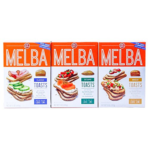 Old London  Melba Toast  Classic Wheat Sesame VARIETY Pack 5 ounce Pack of 3
