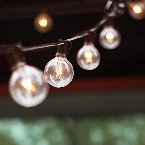 AGIC Globe Holiday String Lights with G40 Bulbs (25ft.) Backyard Patio Lights Garden Bistro Party Natural Warm Bulbs Cafe Hanging Umbrella Lights on Light String Indoor Outdoor (Brown) AGIC Globe Holiday String Lights with G40 Bulbs (25ft.) Backyard Patio Lights Garden Bistro Party Natural Warm Bulbs Cafe Hanging Umbrella Lights on Light String Indoor Outdoor (Brown)