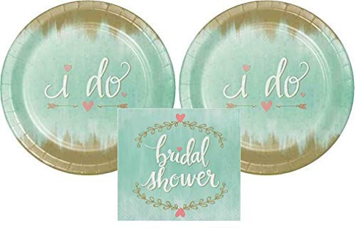 Mint To Be Bridal Shower Party Bundle 10 Plates 16 Napkins 16