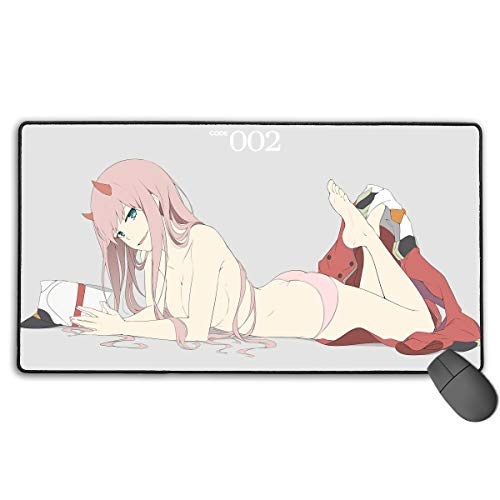Darling in The FRANXXZero Two NonSlip Mouse Pad Rectangle Rubber Anime Mouse Pad Gaming Mouse Pad 30x157 Inch75x40 cm
