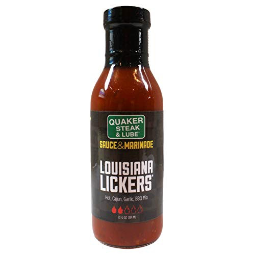 Quaker Steak and Lube Louisiana Lickers Wing Sauce  12 Ounce Glass Bottle of Quaker Steak  Lube Louisiana Lickers Chicken Wing Sauce