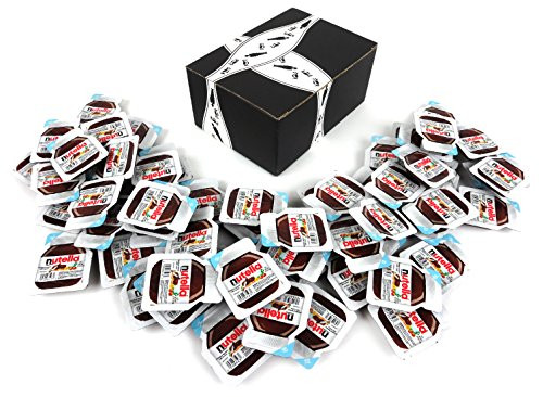 Ferrero Nutella Hazelnut Spread With Cocoa 052 oz Single Serve Packets in a BlackTie Box Pack of 60
