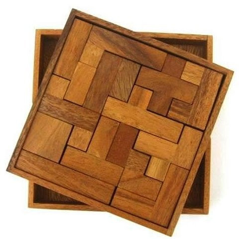 Solid Pentominoes Wooden Puzzle Geometry Brain Teaser Game