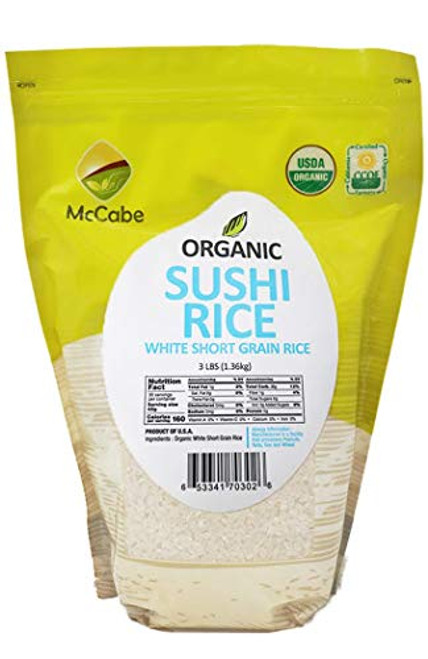 McCabe Organic White Short Grain Sushi Rice 3 lb 48 oz McCabe Organic White Short Grain Sushi Rice 3 lb 48 oz