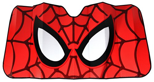 Plasticolor 003707R01 Marvel 'Spiderman' Accordion-Style Windshield Sunshade