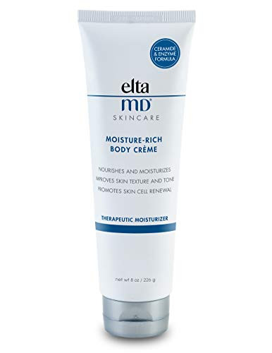 EltaMD MoistureRich Body Crème with Hyaluronic Acid FragranceFree Moisturizing Body Lotion For Dry Skin 8 oz