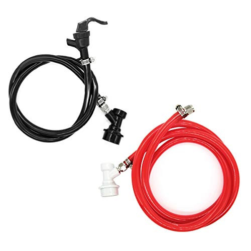 Ball Lock Beer Line Assembly  LUCKEG Brand Ball Lock Liquid Disconnect with Beer Line Ball Lock Gas Disconnect with Gas Line for Homebrewing