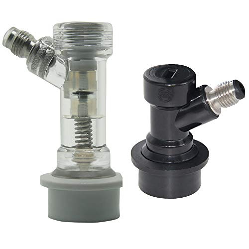 Homebrewing Ball Lock Disconnect Set LUCKEG Brand Ball Lock Liquid Disconnect and Ball Lock Gas Disconnect with Check Valve for Beer Brewing Homebrewing Ball Lock Disconnect Set LUCKEG Brand Ball Lock Liquid Disconnect and Ball Lock Gas Disconnect with Check Valve for Beer Brewing