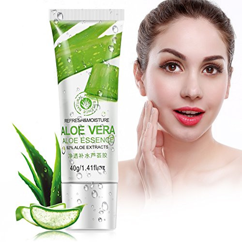 Organic Aloe Vera Gel Hyaluronic Acid Aloe Vera Juice Skin Care Facial Cream for Face Hair Whitening Moisturizing Sunburn Relief and Anti Winkle