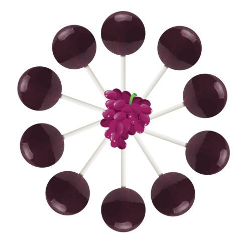 10ct Juicy Grape Lollipop Bag Grape