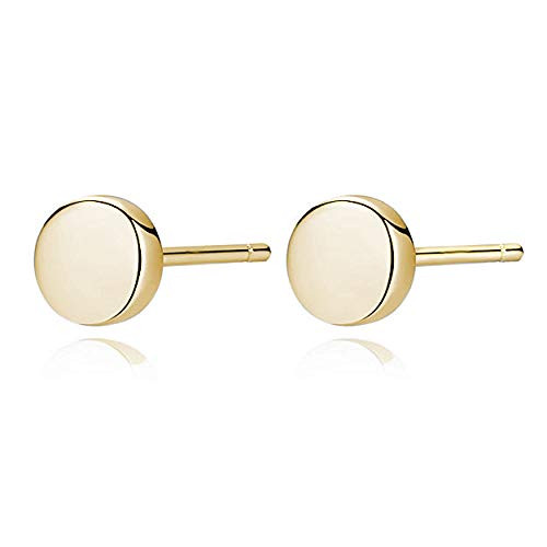 BBSSC Tiny Dot Earrings in Gold Rose Gold or SilverTiny Circle Stud Earrings for Women  Minimalist Delicate Jewelry Gold