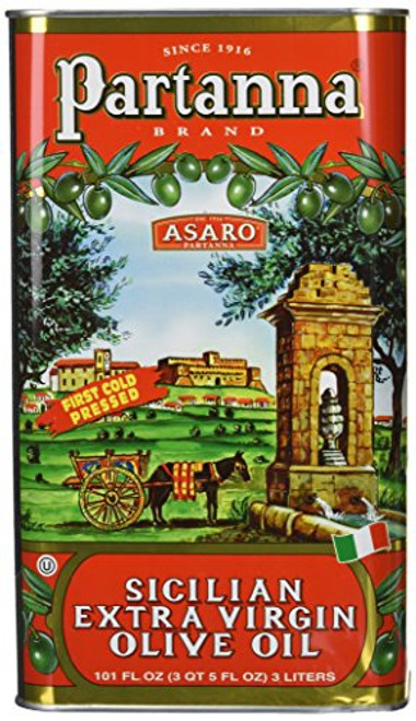 Partanna Extra Virgin Olive Oil 101Ounce Tin Partanna Extra Virgin Olive Oil 101Ounce Tin