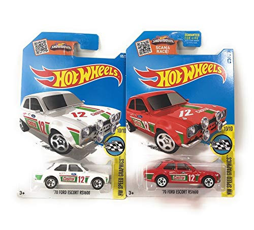 Hot Wheels Cars Variant Pair Bundle ('70 Ford Escort RS1600 White & Red) Hot Wheels Cars Variant Pair Bundle ('70 Ford Escort RS1600 White & Red)