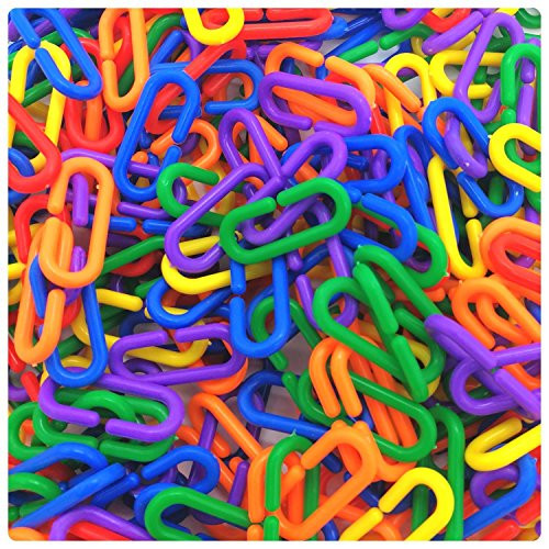 Mrli Pet Parrot Cage ToysCClips Hooks Chain Links CLinks Sugar Glider Rat Parrot Bird Toy Cage Parts Learning Resource Rainbow Link N Learn Links