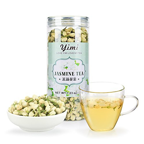 Yimi Jasmine Herbal Loose Leaf Tea Dried Jasmine Flower Buds Organic Holiday Gift 12oz