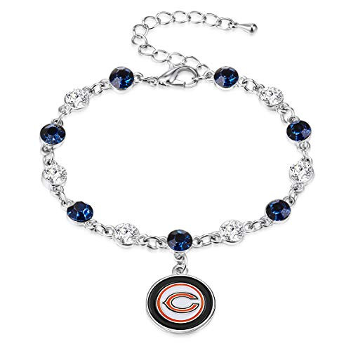 Pro Specialties Group NFL Chicago Bears Two Tone Crystal Bracelet
