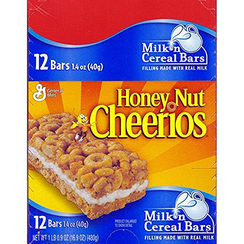 General Mills Honey Nut Cheerios Cereal Bar 12 Count GRANOLACEREALOATBRKFAST BAR