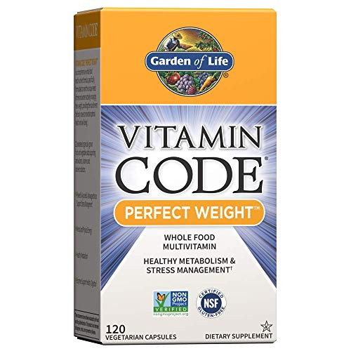 Garden of Life Multivitamin for Weight Management  Vitamin Code Perfect Weight Raw Whole Food Vitamin Supplement Vegetarian 120 Capsules *Packaging May Vary*