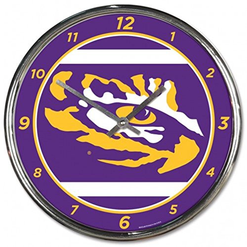 NCAA LSU Tigers WinCraft Official Chrome Clock