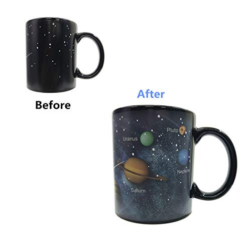 Magic Coffee Mug Funny Ceramic Heat Sensitive Color Changing Cup 12oz Solar System
