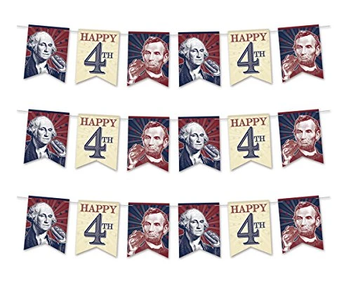 Beistle 59961, 3 Piece 4th of July Streamer, 9" x 6'