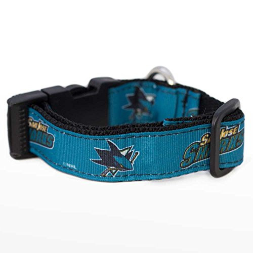 NHL San Jose Sharks Dog Collar Large Black