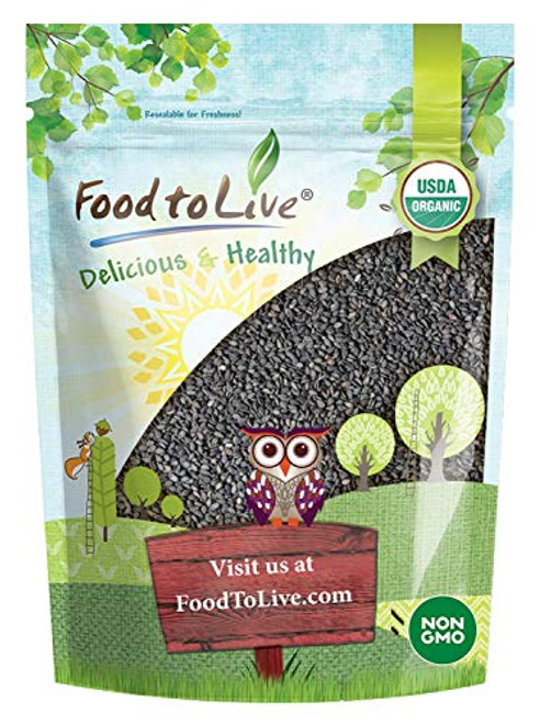 Organic Black Sesame Seeds 4 Pounds  Raw Unhulled NonGMO Kosher Vegan Bulk Kala Til