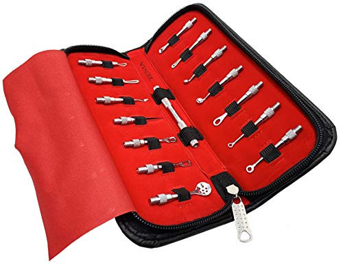 Zenia Professional 15pcs Blackhead Remover Pimple Comedone Extractor Popper Tools Acne Removal Kit  Treatment for Pimples Blackheads Zit Removing Forehead Facial and Nose