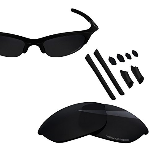 BlazerBuck Antisalt Polarized Replacement Lenses  Sock Kit for Oakley Half Jacket  Black