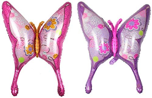 Creaides Butterfly Balloons Helium Foil Aluminum Balloons for Birthday Wedding Baby Shower Party Pack 2pcs Creaides Butterfly Balloons Helium Foil Aluminum Balloons for Birthday Wedding Baby Shower Party Pack 2pcs