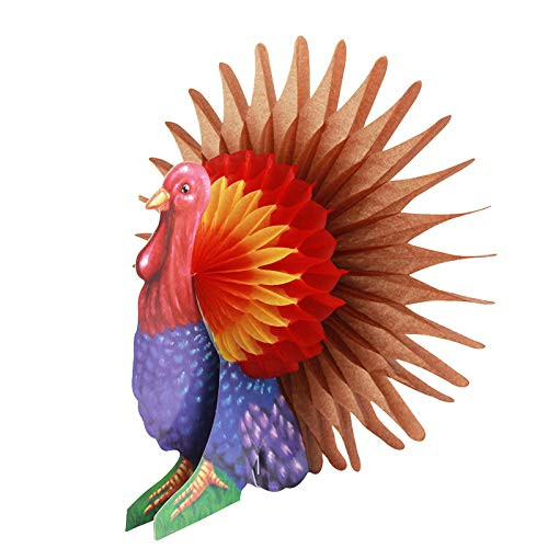 KKBES Tissue Turkey Centerpiece Party Accessory Decorative Tissue Turkey Centerpiece Thanksgiving Turkey Decoration Thanksgiving Table Decors