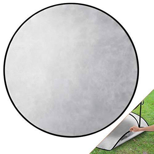 WELLUCK 24 Double Sided Fire Pit mat for Deck Fireproof Round Fire Pit Pad Deck Protector for ChimineaSolo BonfireGrillStove Easy Pack Heat Resistant Shield for WoodConcreteFloorGrassPatio