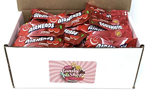 AirHeads Cherry Taffy Mini Candy in Box 2lb Individually Wrapped
