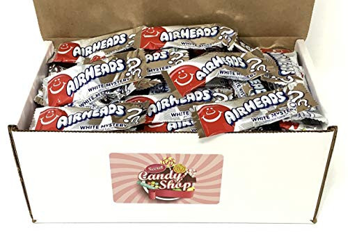 AirHeads White Mystery Taffy Mini Candy in Box 2lb Individually Wrapped