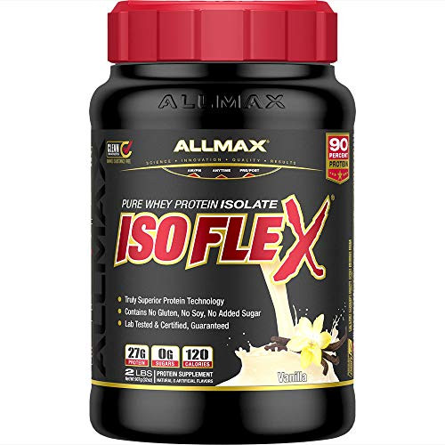 ALLMAX Nutrition ISOFLEX 100 UltraPure Whey Protein Isolate Vanilla 2 Pound ALLMAX Nutrition ISOFLEX 100 UltraPure Whey Protein Isolate Vanilla 2 Pound