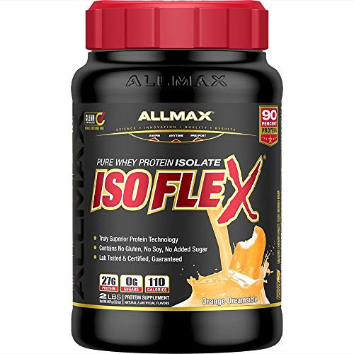 ALLMAX Nutrition ISOFLEX 100 UltraPure Whey Protein Isolate Orange Dreamsicle 2 Pound ALLMAX Nutrition ISOFLEX 100 UltraPure Whey Protein Isolate Orange Dreamsicle 2 Pound