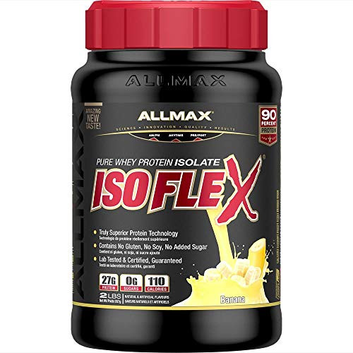 ALLMAX Nutrition ISOFLEX 100 UltraPure Whey Protein Isolate Banana 2 Pound ALLMAX Nutrition ISOFLEX 100 UltraPure Whey Protein Isolate Banana 2 Pound