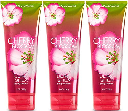 Bath  Body Works Cherry Blossom Triple Moisture Body Cream 8 Oz Lot of 3