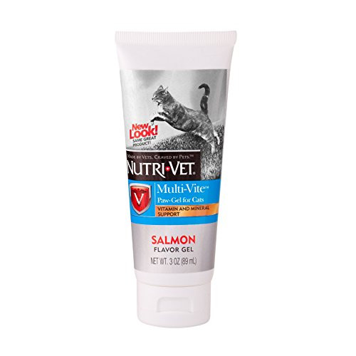 NutriVet MultiVite Multivitamin Paw Gel for Cats  Tasty  Easy to Give Cat Vitamins  3 Ounce Tube